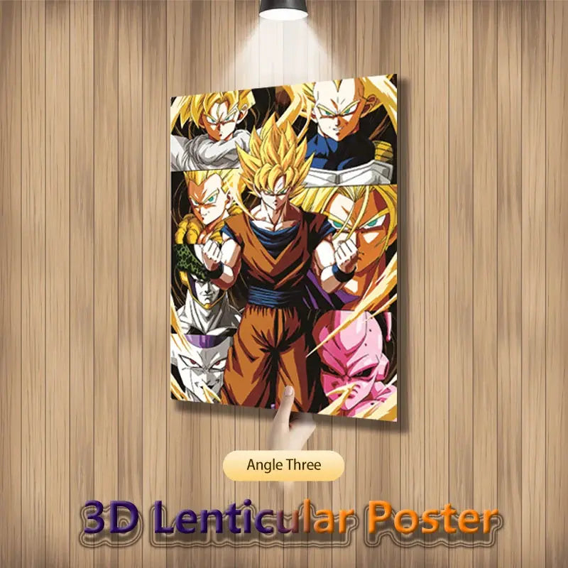 El Poder de Goku en 3D Lenticular, Arte Épico para tu Espacio - freakstyles