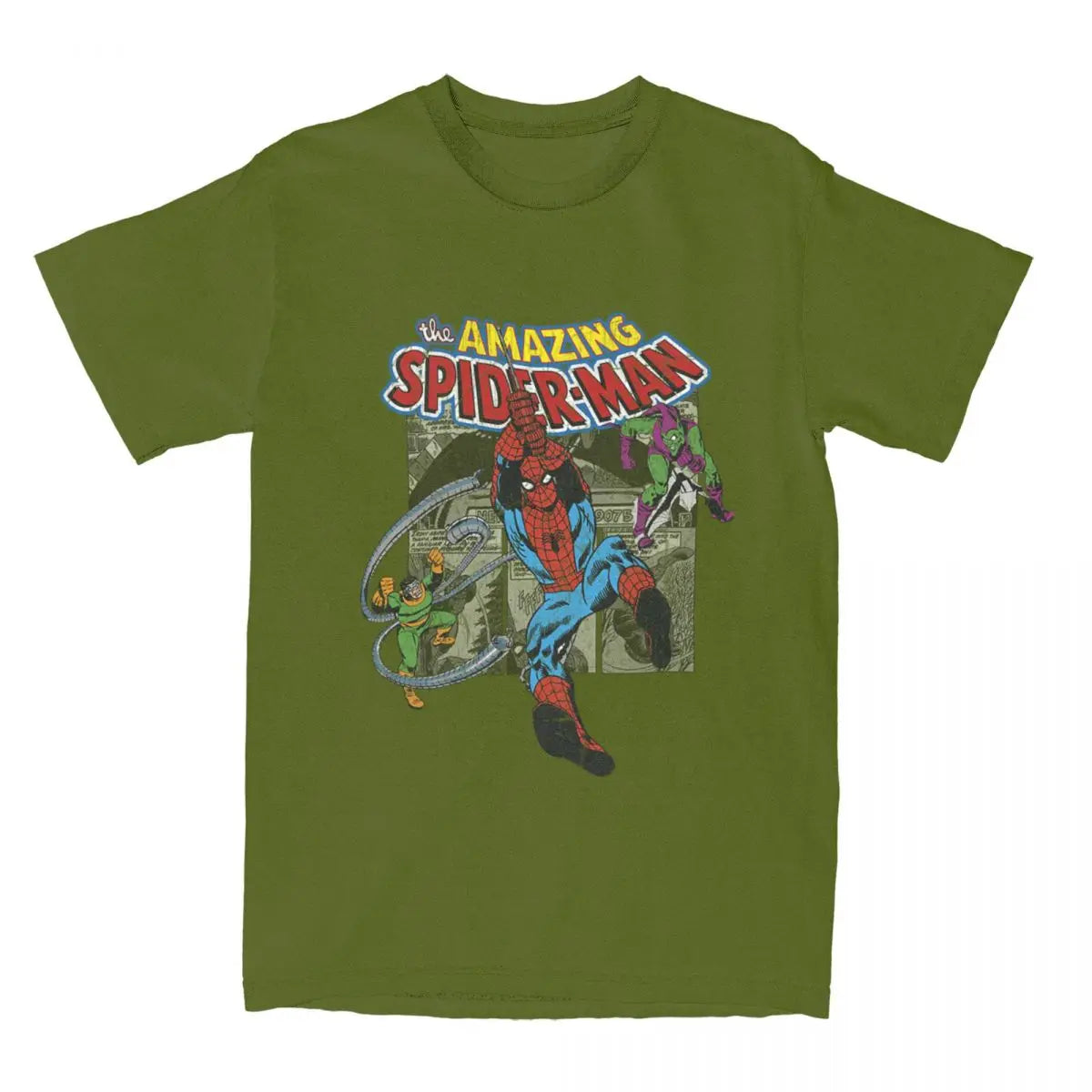 Camiseta Retro Spiderman: Collage de Cómics Estilo Clásico y Gráfico para Fans del personaje freakstyles