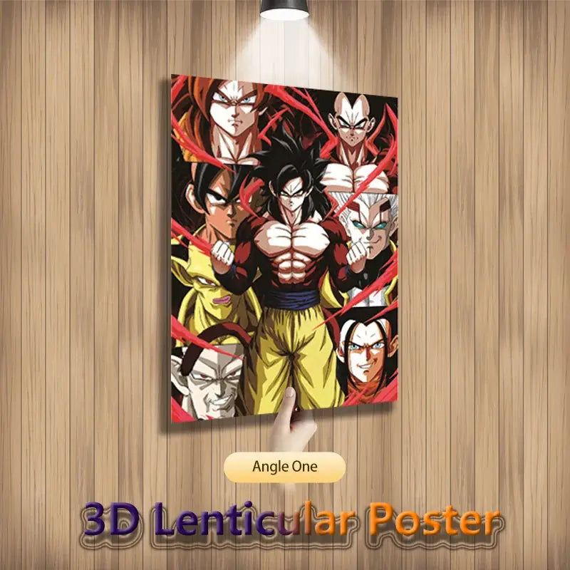 El Poder de Goku en 3D Lenticular, Arte Épico para tu Espacio - freakstyles