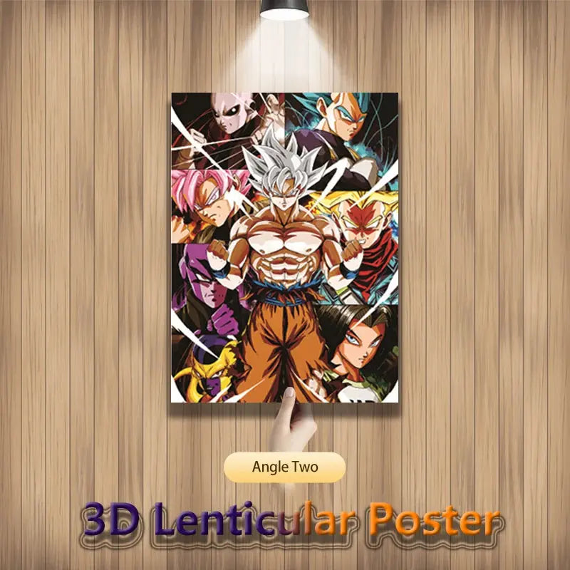 El Poder de Goku en 3D Lenticular, Arte Épico para tu Espacio - freakstyles