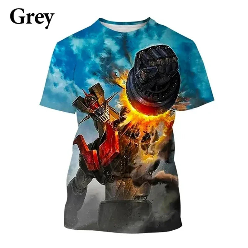 Camiseta Mazinger Z – Estilo Anime Retro con Impresión 3D - freakstyles