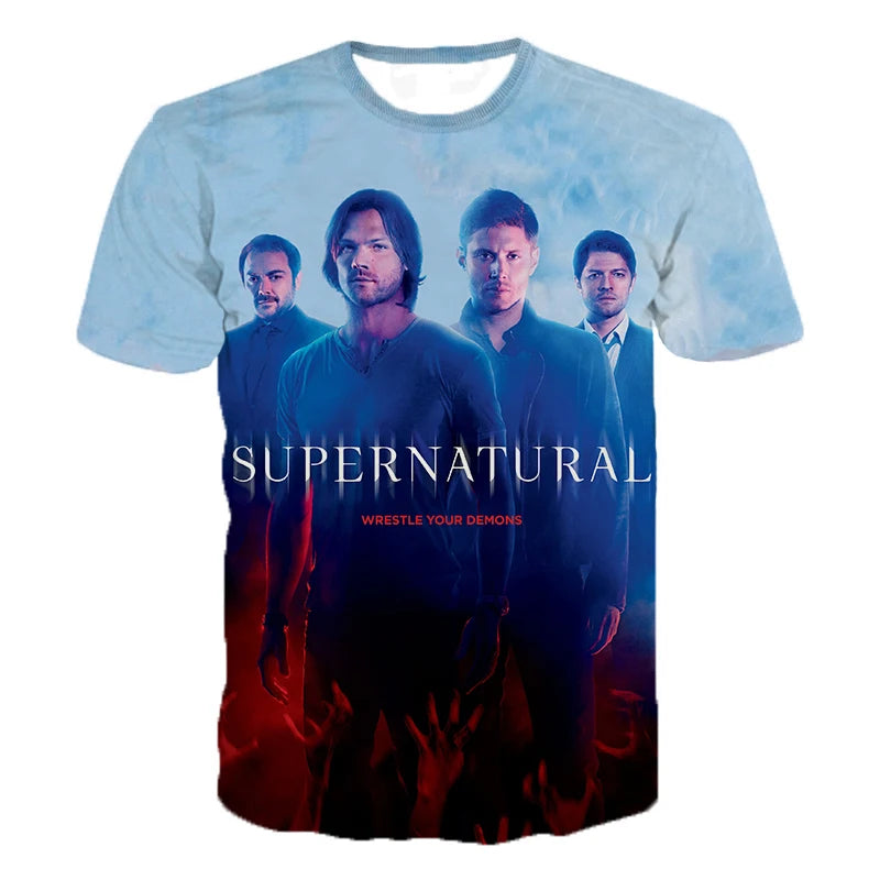 Camiseta Supernatural Estilo Retro – Llévala como un Winchester freakstyles