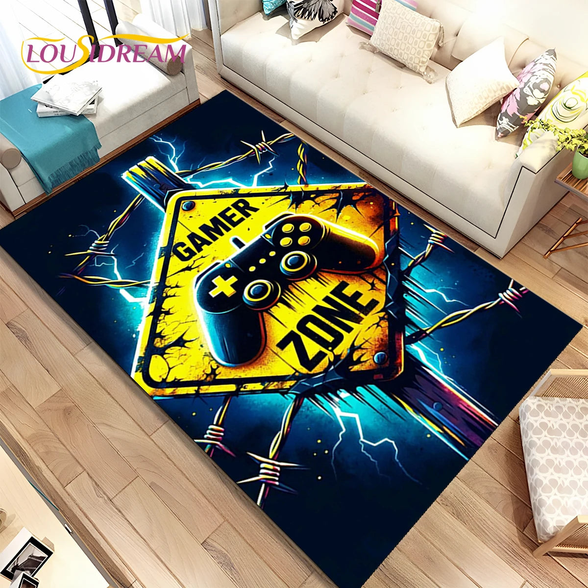 Alfombra Gamer Retro con Mando | Decoración Geek freakstyles