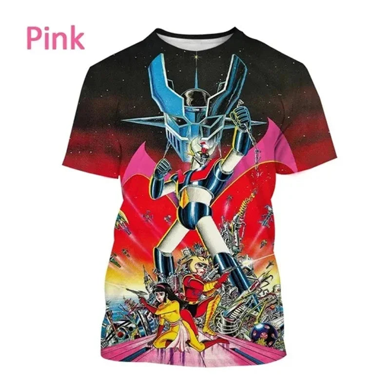 Camiseta Mazinger Z – Estilo Anime Retro con Impresión 3D - freakstyles