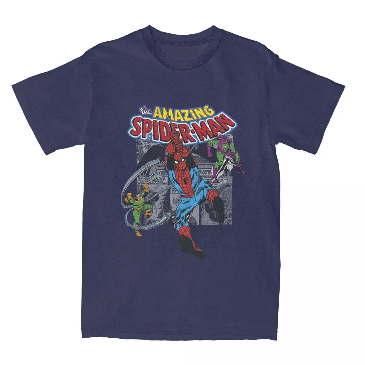 Camiseta Retro Spiderman: Collage de Cómics Estilo Clásico y Gráfico para Fans del personaje freakstyles