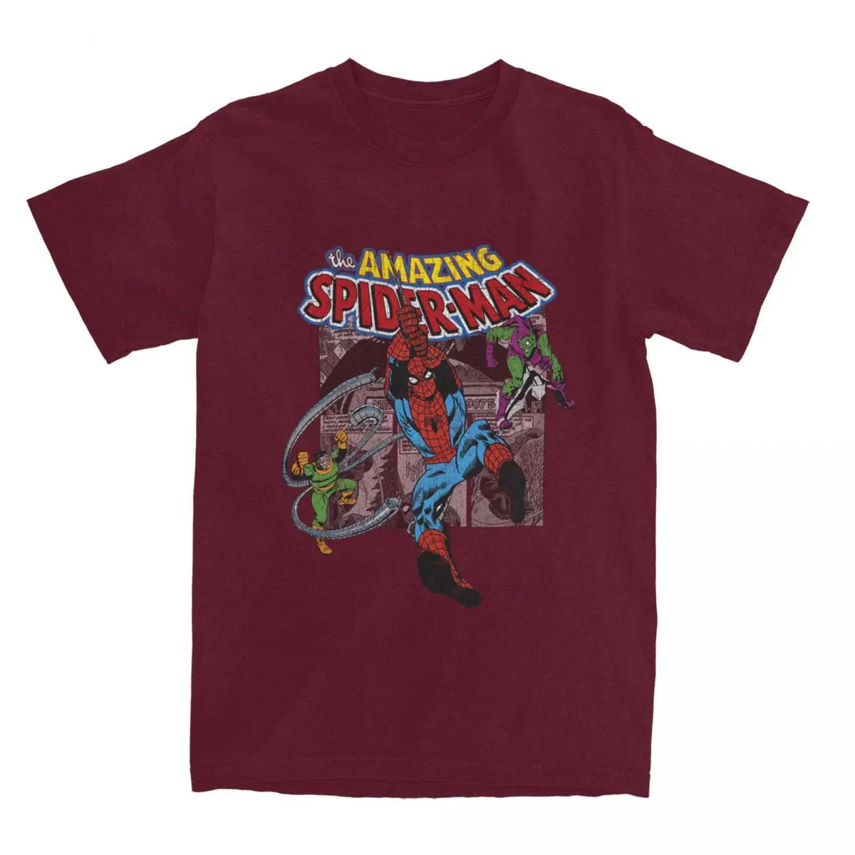 Camiseta Retro Spiderman: Collage de Cómics Estilo Clásico y Gráfico para Fans del personaje freakstyles