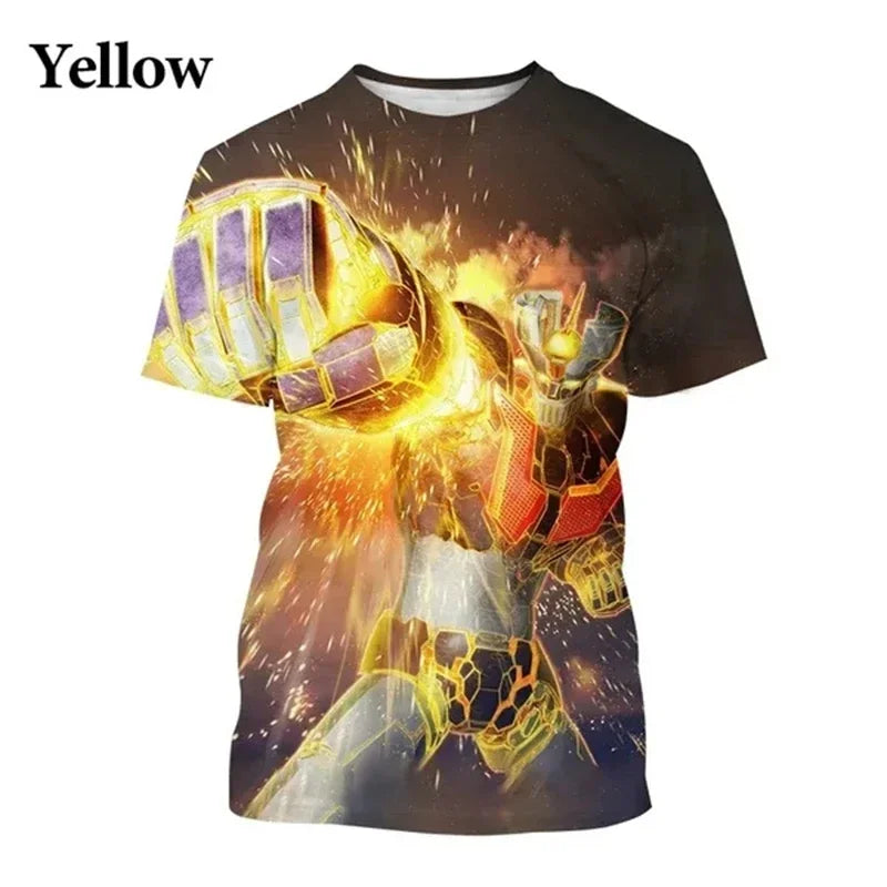 Camiseta Mazinger Z – Estilo Anime Retro con Impresión 3D - freakstyles