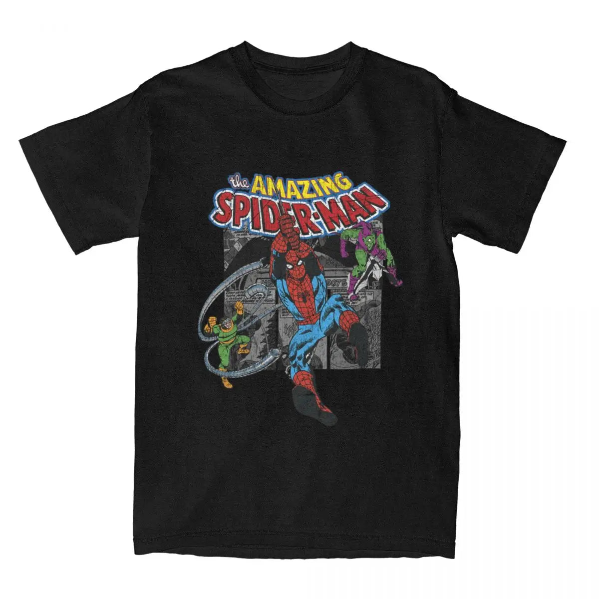 Camiseta Retro Spiderman: Collage de Cómics Estilo Clásico y Gráfico para Fans del personaje freakstyles