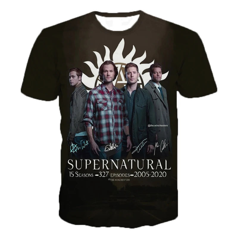 Camiseta Supernatural Estilo Retro – Llévala como un Winchester freakstyles