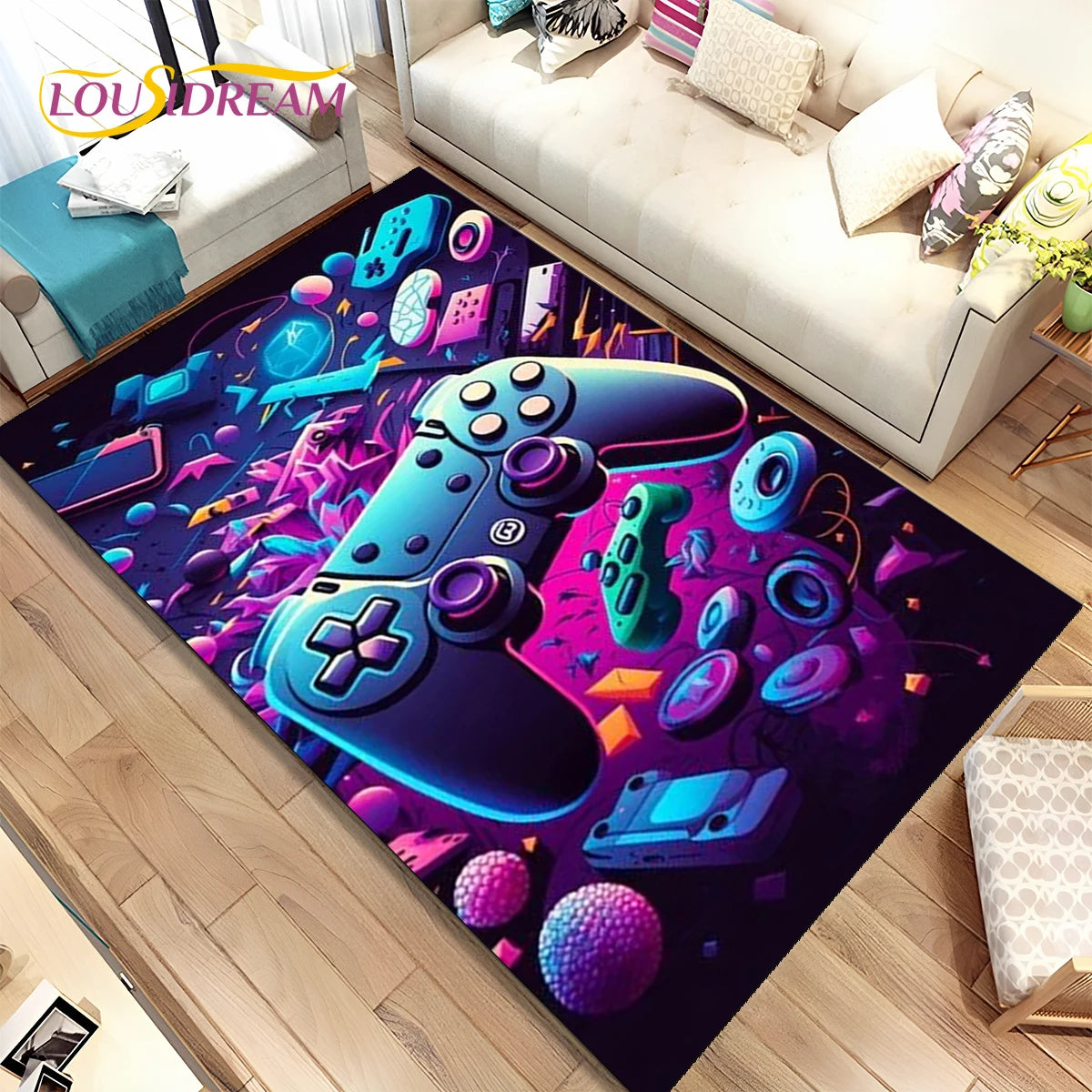 Alfombra Gamer Retro con Mando | Decoración Geek freakstyles
