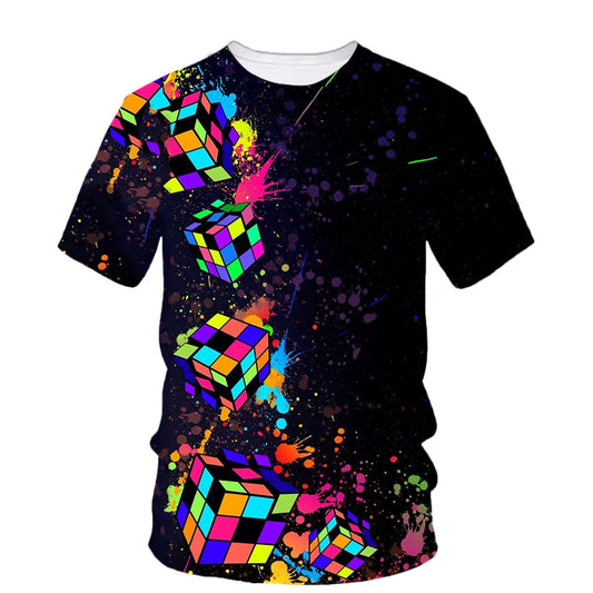 Camiseta Rubik 3D – Estilo Cósmico y Urbano para Mentes Inquietas