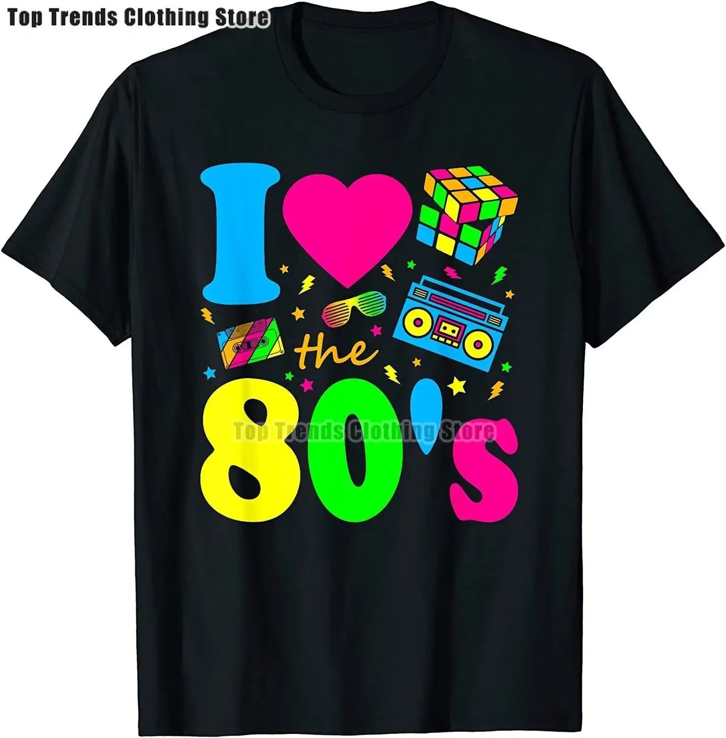 Camiseta “I Love the 80s” para Mujer – Estilo Vintage y Divertido