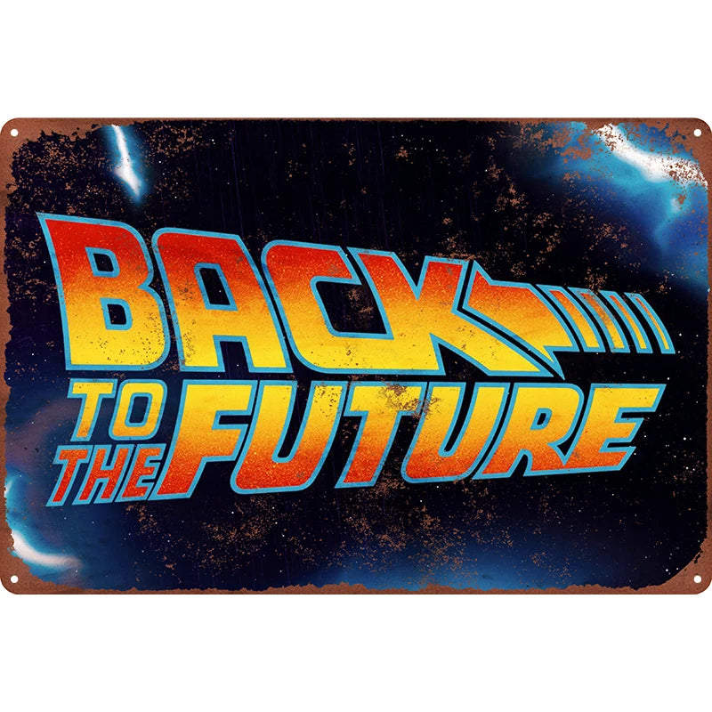 Decoración Vintage de Regreso al Futuro: Arte Metálico para Fans Épicos freakstyles