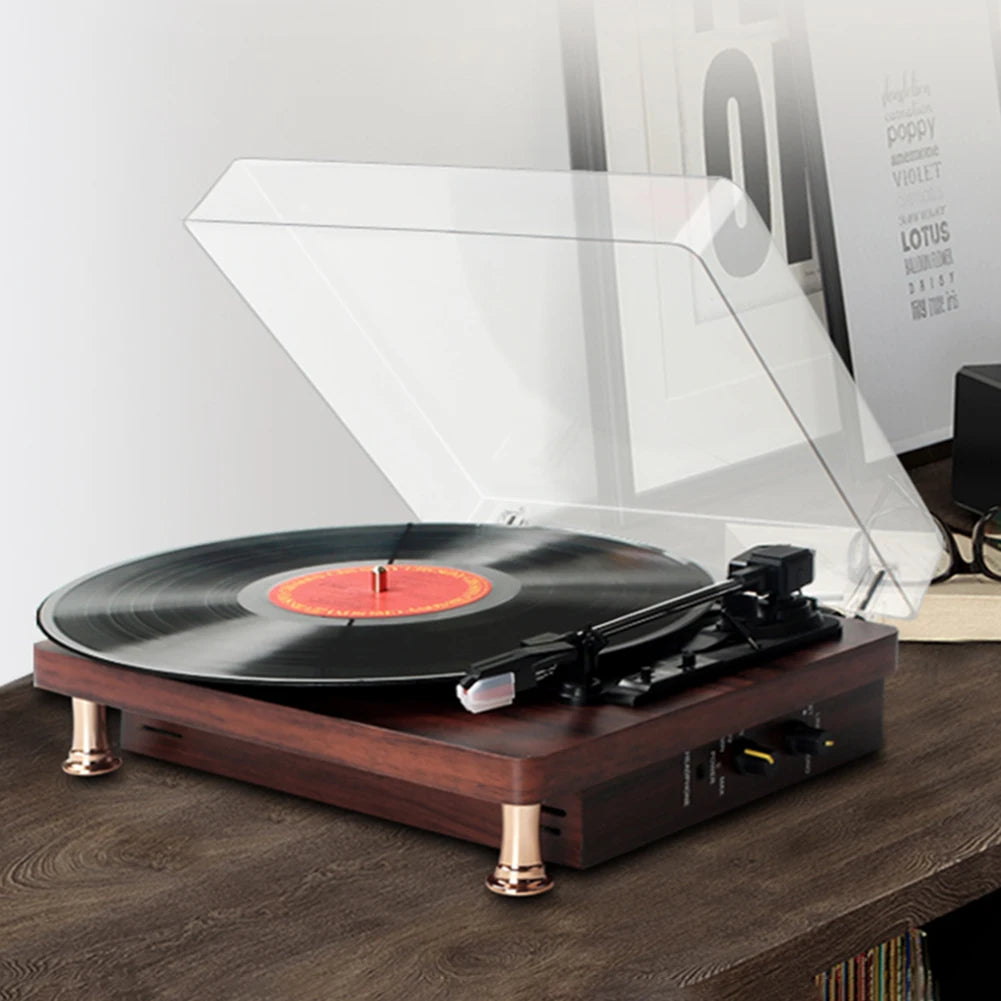 El Clásico Nunca Pasa de Moda – Tocadiscos con Sonido Envolvente y Look Retro