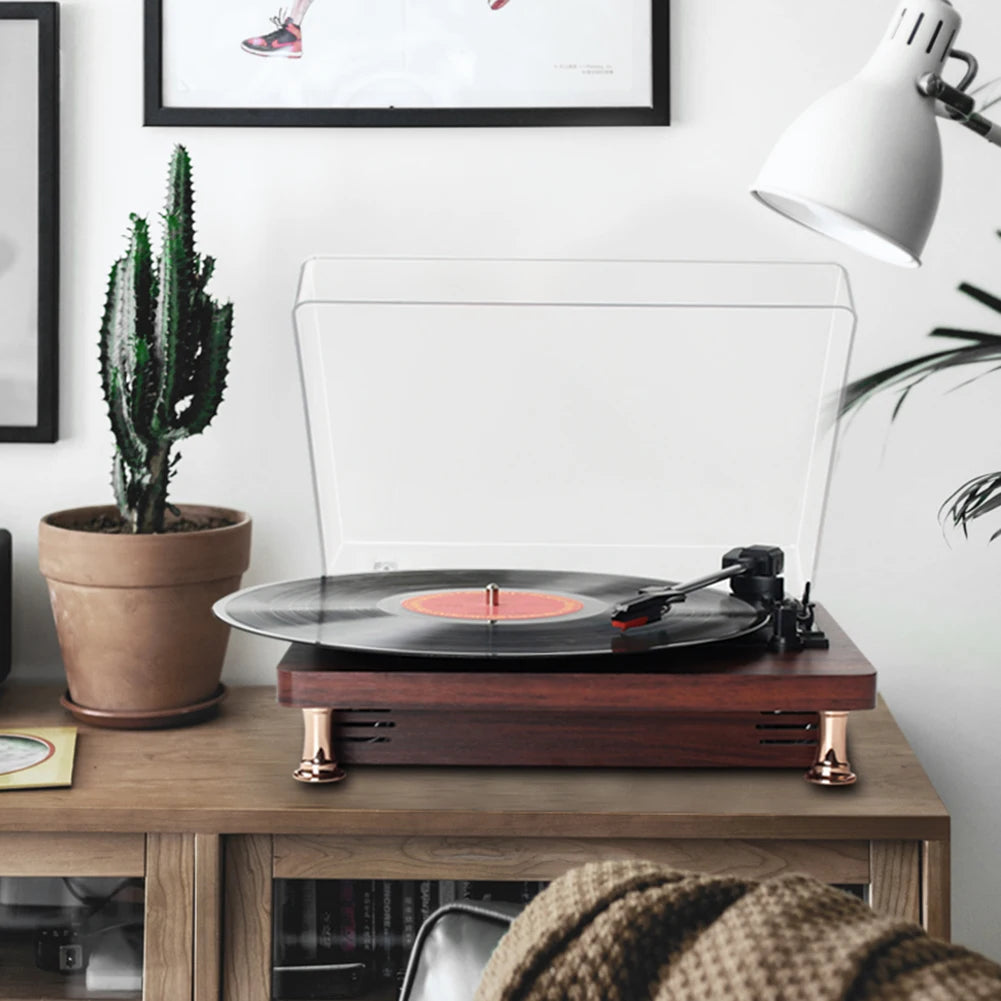 El Clásico Nunca Pasa de Moda – Tocadiscos con Sonido Envolvente y Look Retro