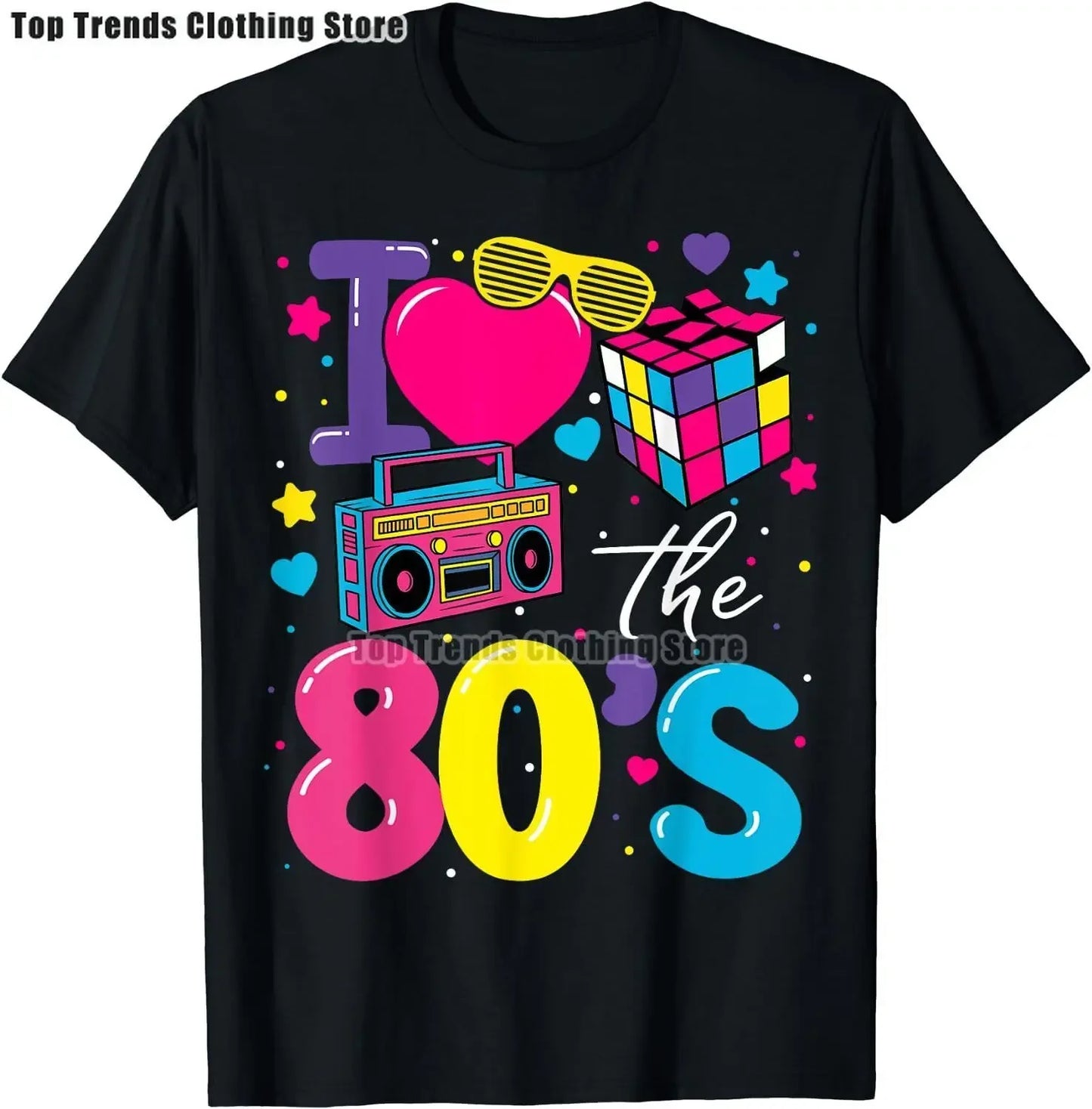 Camiseta “I Love the 80s” para Mujer – Estilo Vintage y Divertido
