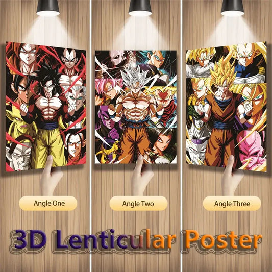 El Poder de Goku en 3D Lenticular, Arte Épico para tu Espacio - freakstyles