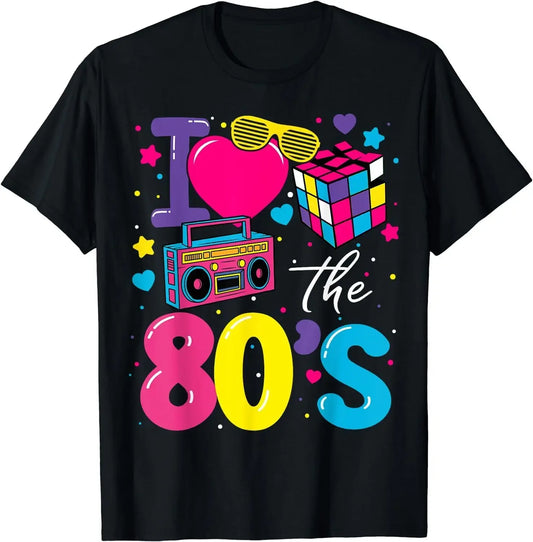 Camiseta “I Love the 80s” para Mujer – Estilo Vintage y Divertido