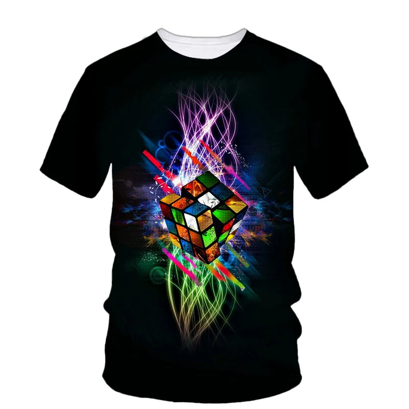 Camiseta Rubik 3D – Estilo Cósmico y Urbano para Mentes Inquietas